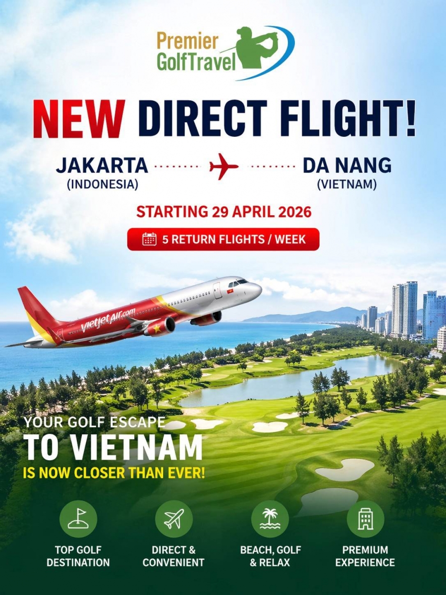 Jakarta Danang direct flight Vietjet