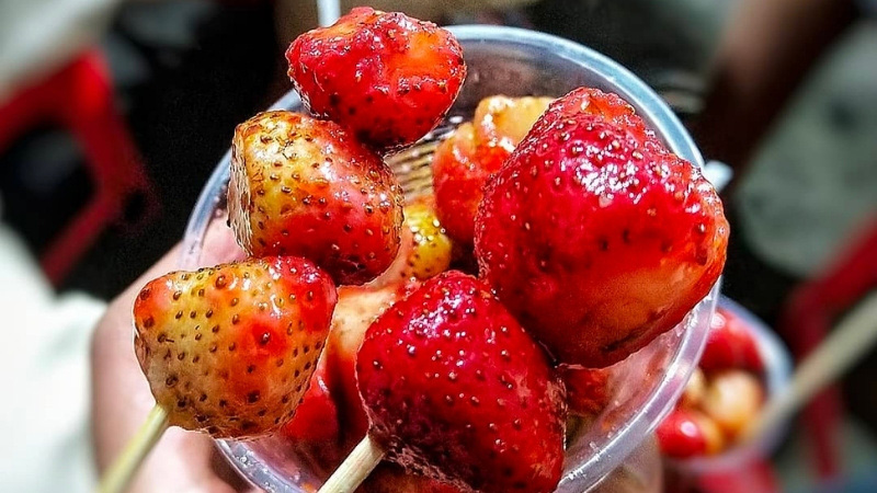 salt shaken strawberry